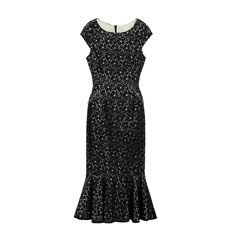 Women dress Slim Summer dress Lace Short sleeve High waist O-Neck Trumpet / Mermaid dress Women HX9159
Women dress Slim Summer dress Lace Short sleeve High waist O-Neck Trumpet / Mermaid dress Women HX9159
