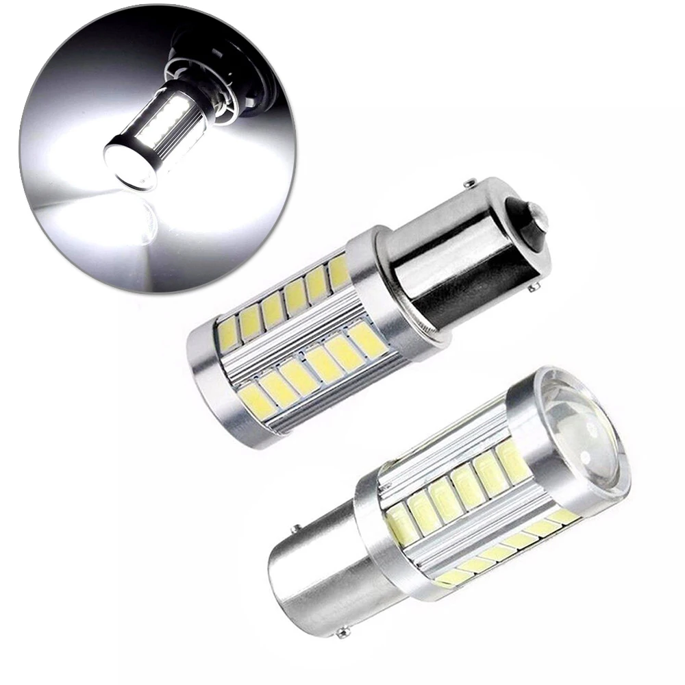 2pcs 1156 BA15S P21W Car LED Bulbs Brake Lights Tail Light Reverse Lamp Signal Light 33-SMD 12V White Super Bright Bulb Chips
2pcs 1156 BA15S P21W Car LED Bulbs Brake Lights Tail Light Reverse Lamp Signal Light 33-SMD 12V White Super Bright Bulb Chips
