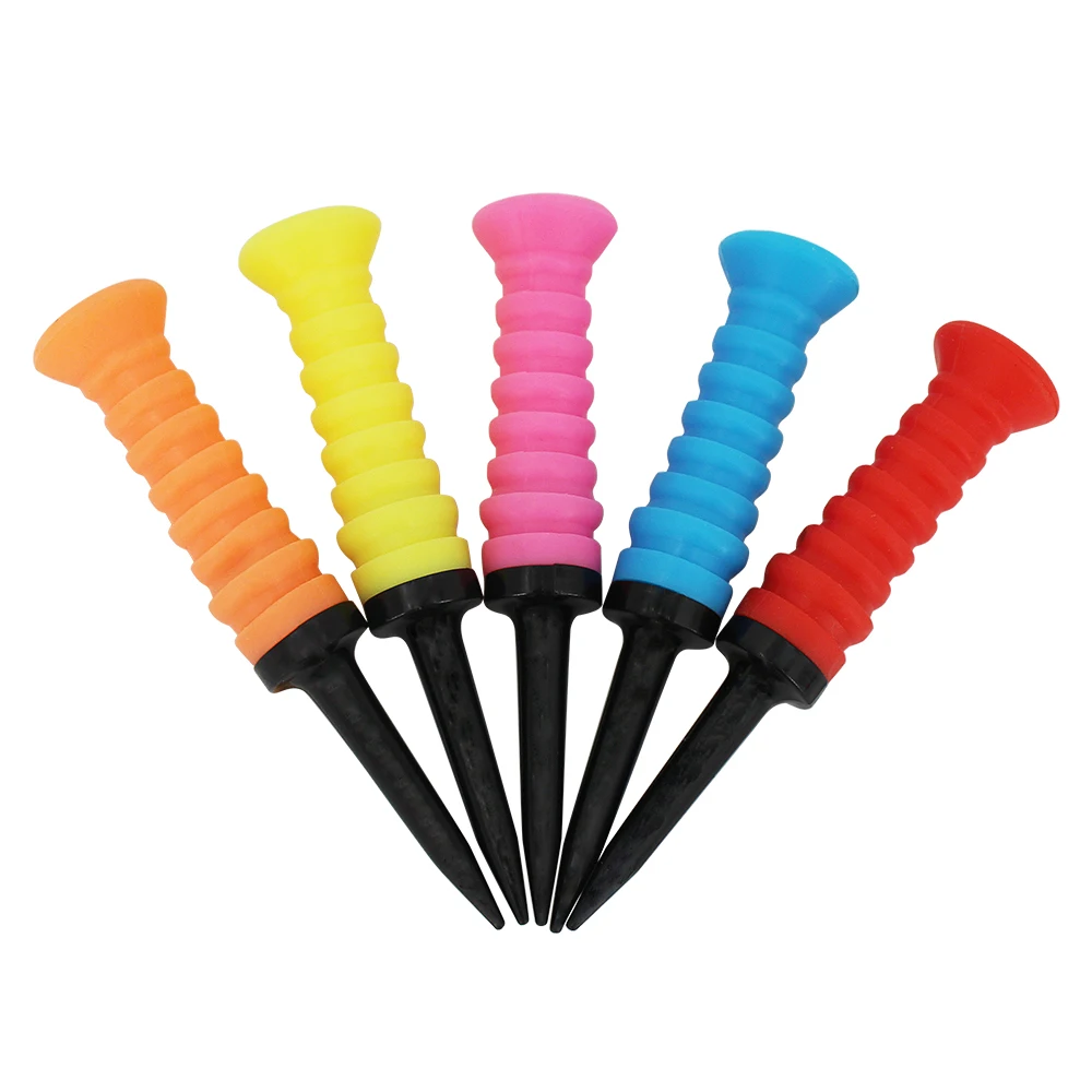 Pack 5pcs Rubber Golf Tees 3.27" 83mm Golf Elastic Tee Low Resistance For Driver Woods Club Orange Red Blue Yellow Training Aids
Pack 5pcs Rubber Golf Tees 3.27" 83mm Golf Elastic Tee Low Resistance For Driver Woods Club Orange Red Blue Yellow Training Aids