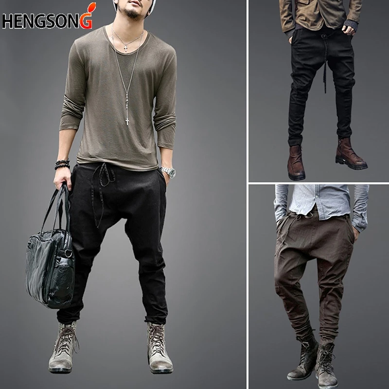 Autumn Spring Loose Casual Pants Trousers Cotton Blend Long Pants Drawstring Sashes Male Pant New Casual Men Harem Pants
Autumn Spring Loose Casual Pants Trousers Cotton Blend Long Pants Drawstring Sashes Male Pant New Casual Men Harem Pants