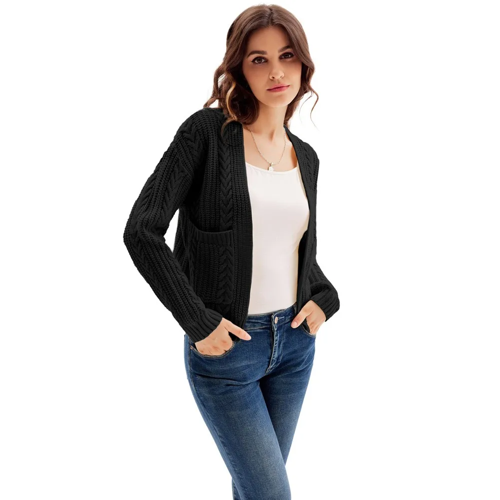 Women Solid Crop Tops Cardigan Sweater Spring Fall Coats Fashion Casual Loose Warm Ladies Long Sleeve V-Neck Button-Up Knitwear
Women Solid Crop Tops Cardigan Sweater Spring Fall Coats Fashion Casual Loose Warm Ladies Long Sleeve V-Neck Button-Up Knitwear