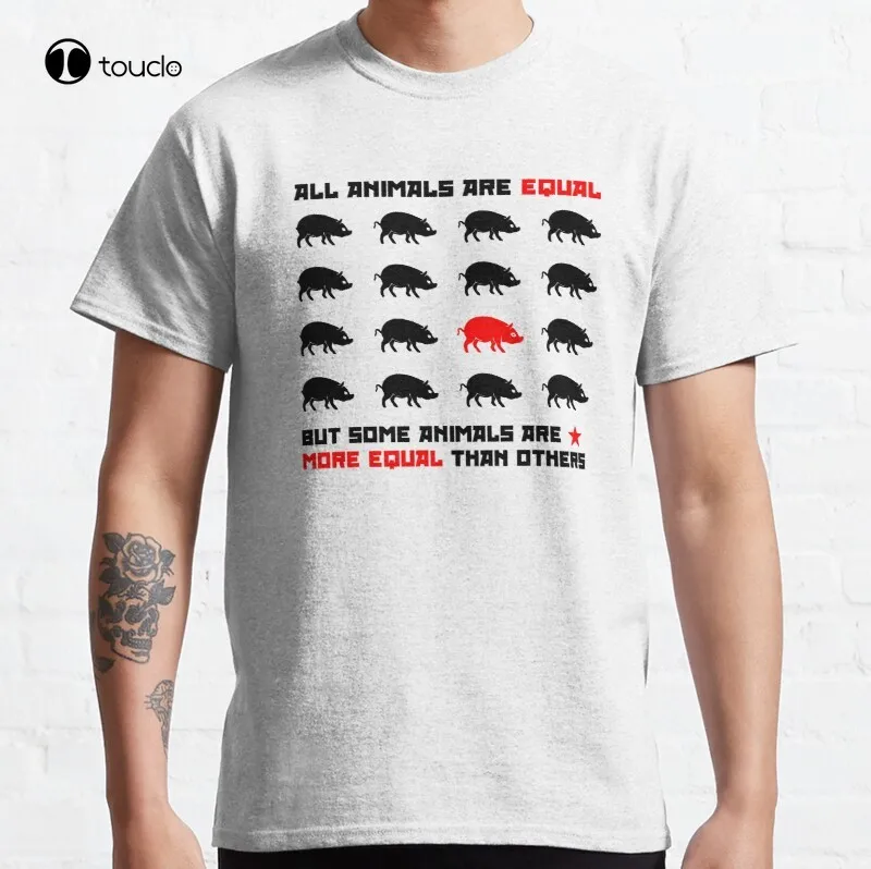 All Animals Are Equal 2 Animal Farm George Orwell Russian Revolution Communism Classic T-Shirt Cotton Tee Shirt
All Animals Are Equal 2 Animal Farm George Orwell Russian Revolution Communism Classic T-Shirt Cotton Tee Shirt