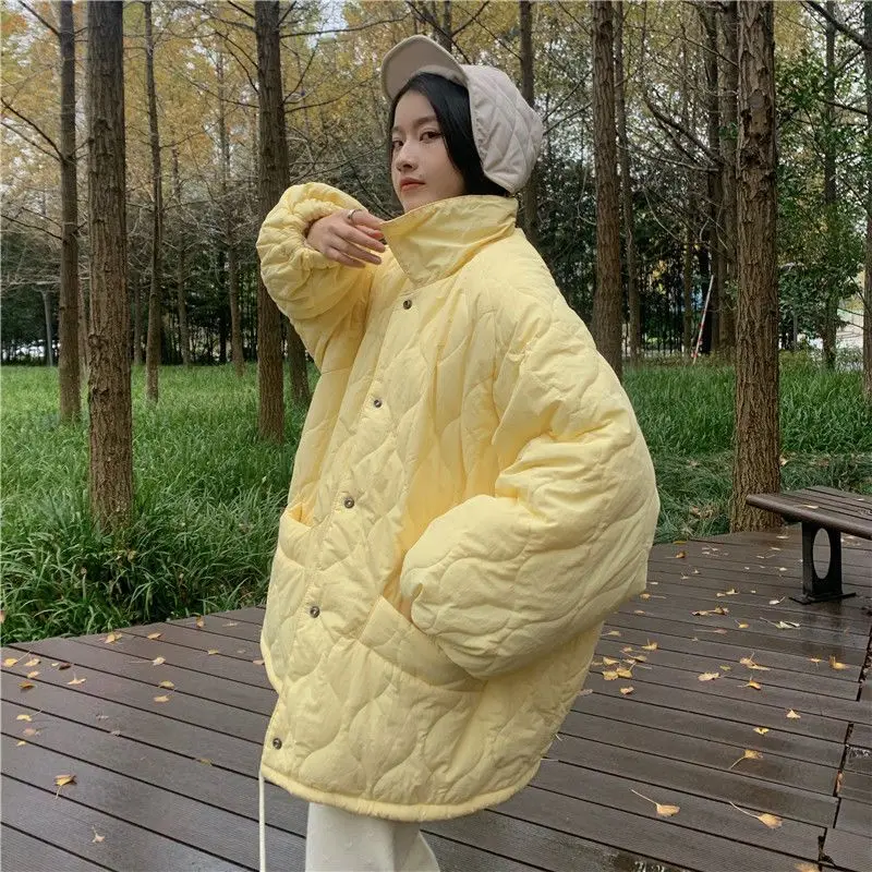 2021 Winter Woman Parkas Flared Sleeves Long Sleeve Loose Pocket Coat Lady Stand Collar Warm Outwear Female Winter Jacket Women
2021 Winter Woman Parkas Flared Sleeves Long Sleeve Loose Pocket Coat Lady Stand Collar Warm Outwear Female Winter Jacket Women