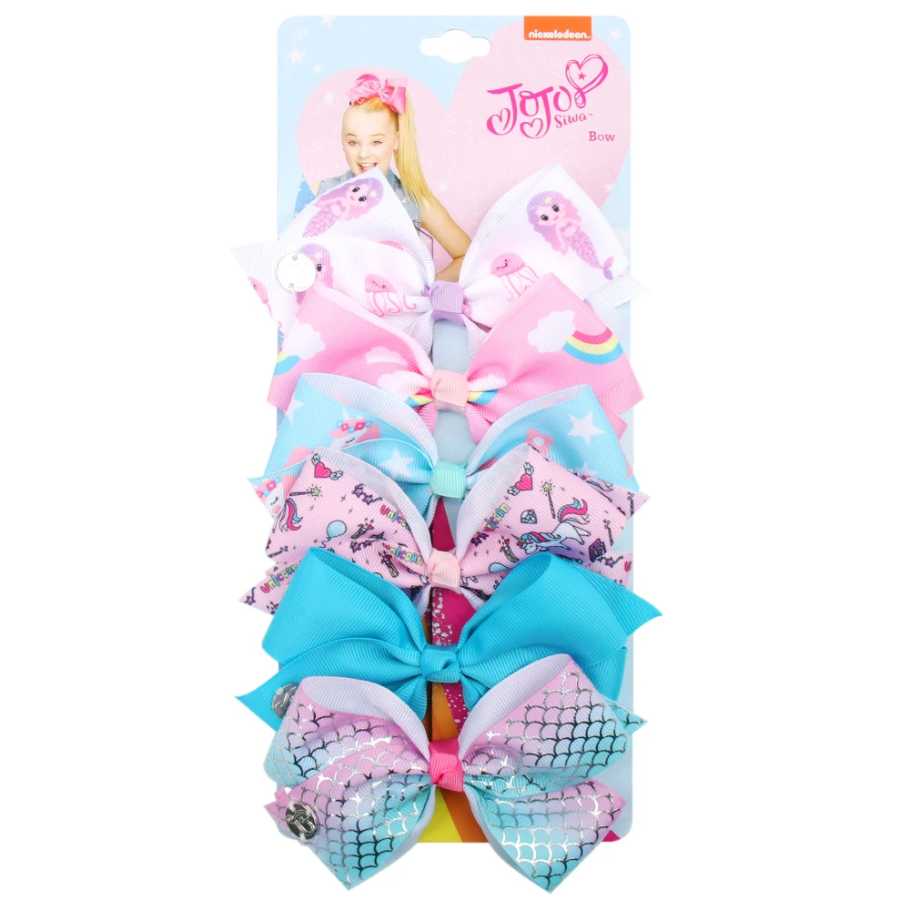 ncmama 6pcs/set 5'' Jojo Bows Jojo Siwa Unicorn Hair Bows for Girls Ribbon Bow Cute Hairgrips Kids Girls Hair Accessories
ncmama 6pcs/set 5'' Jojo Bows Jojo Siwa Unicorn Hair Bows for Girls Ribbon Bow Cute Hairgrips Kids Girls Hair Accessories