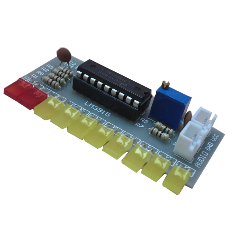 LM3915 o индикатор уровня Diy Kit 10 Led Звук о спектральный анализатор комплект