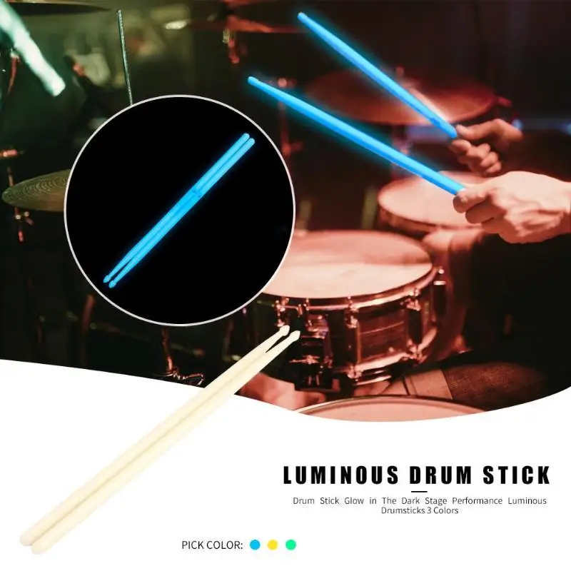 1 пара голень личность сценический световой барабанные палочки ударный инструмент Часть ударные инструменты 
1 пара голень личность сценический световой барабанные палочки ударный инструмент Часть ударные инструменты