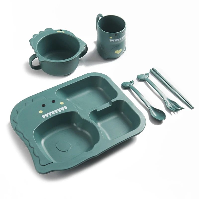 6Pcs Baby Cartoon Dinosaur Tableware Children's Dinnerware Set Home Anti-hot Training Plate Kids Feeding Dishes
6Pcs Baby Cartoon Dinosaur Tableware Children's Dinnerware Set Home Anti-hot Training Plate Kids Feeding Dishes