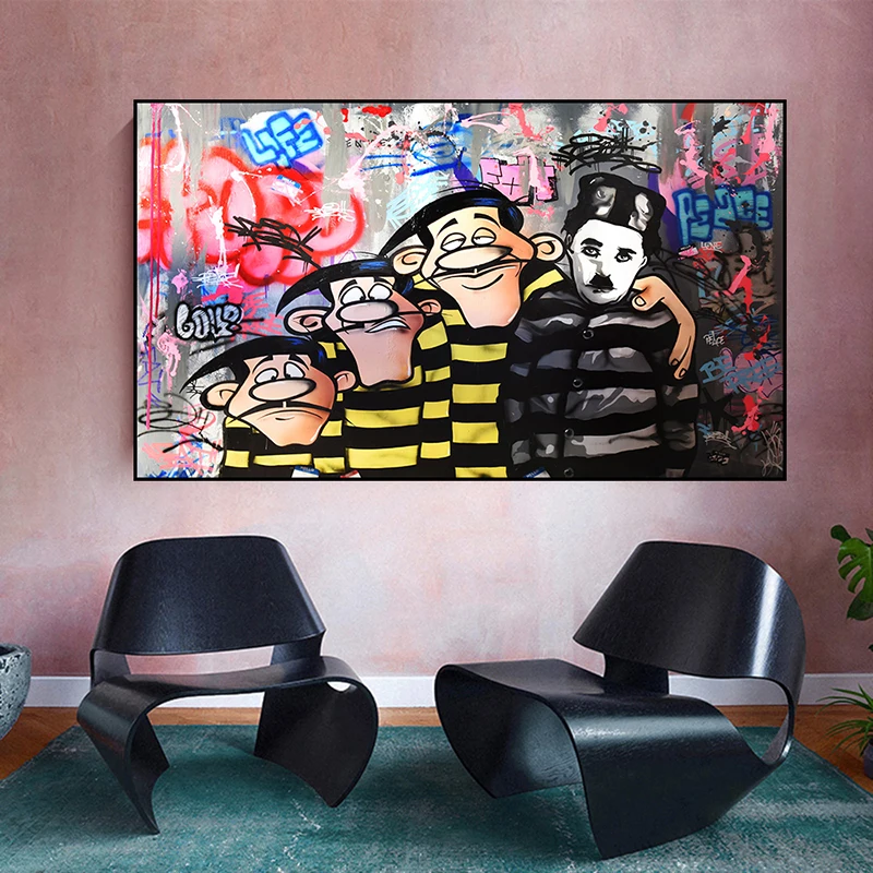 Banks Chaplin Street Graffiti Art Canvas Paintings Pop Love Is All Posters and Prints Wall Art Pictures Living Room Home Decor
Banks Chaplin Street Graffiti Art Canvas Paintings Pop Love Is All Posters and Prints Wall Art Pictures Living Room Home Decor