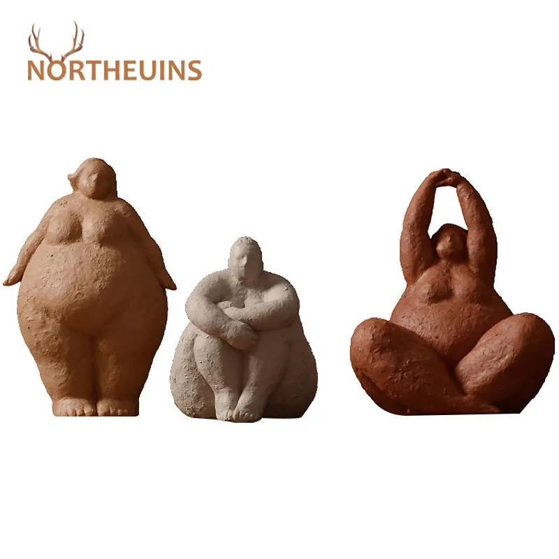 NORTHEUINS Resin Fat Lady Statues Modern Character Figurines for Interior Decorative Yoga Figures Sculpture Home Decor Loft Gift
NORTHEUINS Resin Fat Lady Statues Modern Character Figurines for Interior Decorative Yoga Figures Sculpture Home Decor Loft Gift
