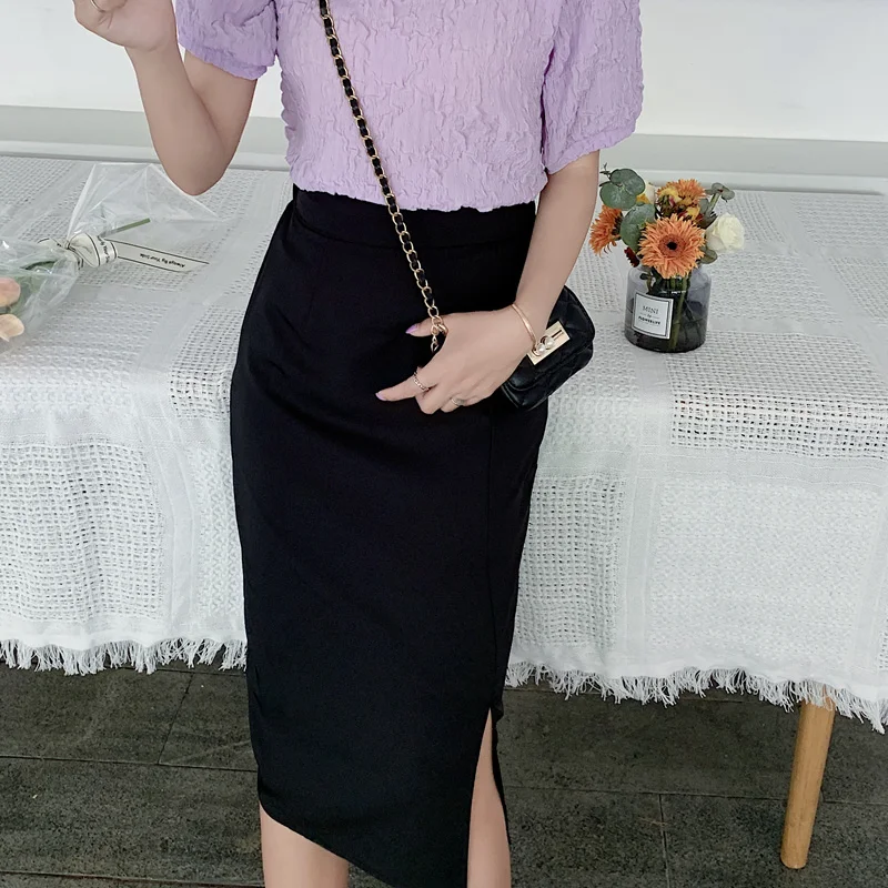 Elastic Waist Skirt For Women Office Lady Summer Elegant Solid Knee Length Sexy skirts Slim Female Clothing
Elastic Waist Skirt For Women Office Lady Summer Elegant Solid Knee Length Sexy skirts Slim Female Clothing