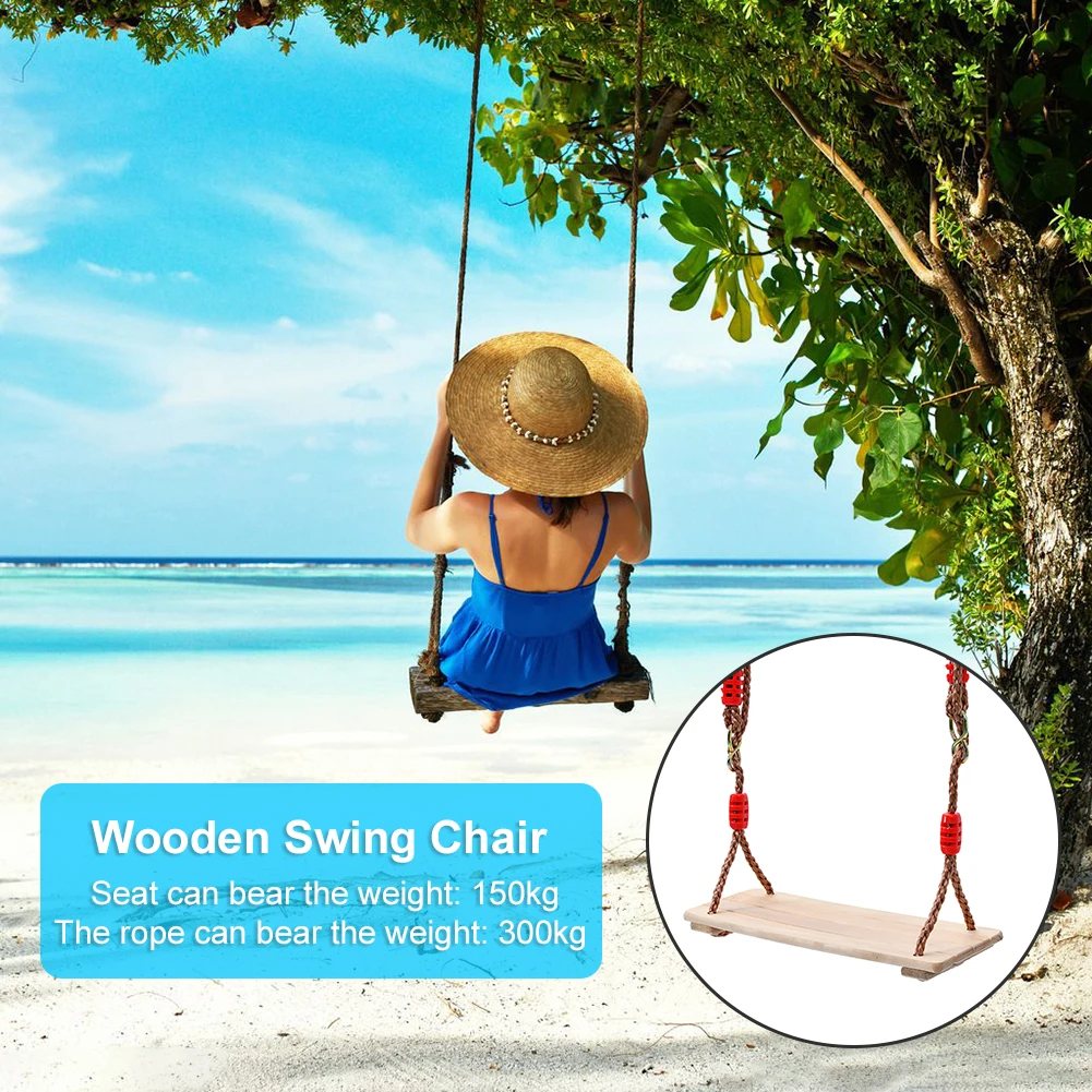 Wooden Swing Chair with Rope Toys Adults Children Rocking Chair Indoor Outdoor Garden Capmping Furniture Kids Toy Game Tool
Wooden Swing Chair with Rope Toys Adults Children Rocking Chair Indoor Outdoor Garden Capmping Furniture Kids Toy Game Tool