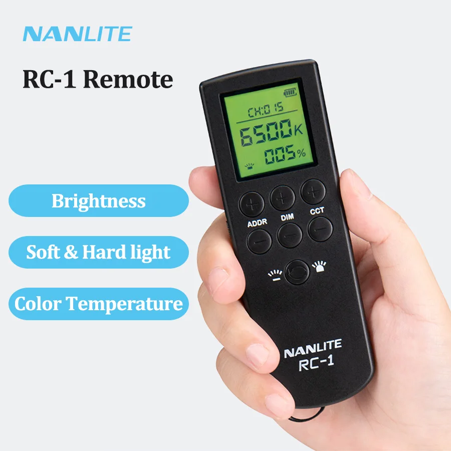 Nanlite Nanguang RC-1 Wireless Remote Controller Smart dimming 2.4G for 6C 60W 60B 60 Accessories
Nanlite Nanguang RC-1 Wireless Remote Controller Smart dimming 2.4G for 6C 60W 60B 60 Accessories
