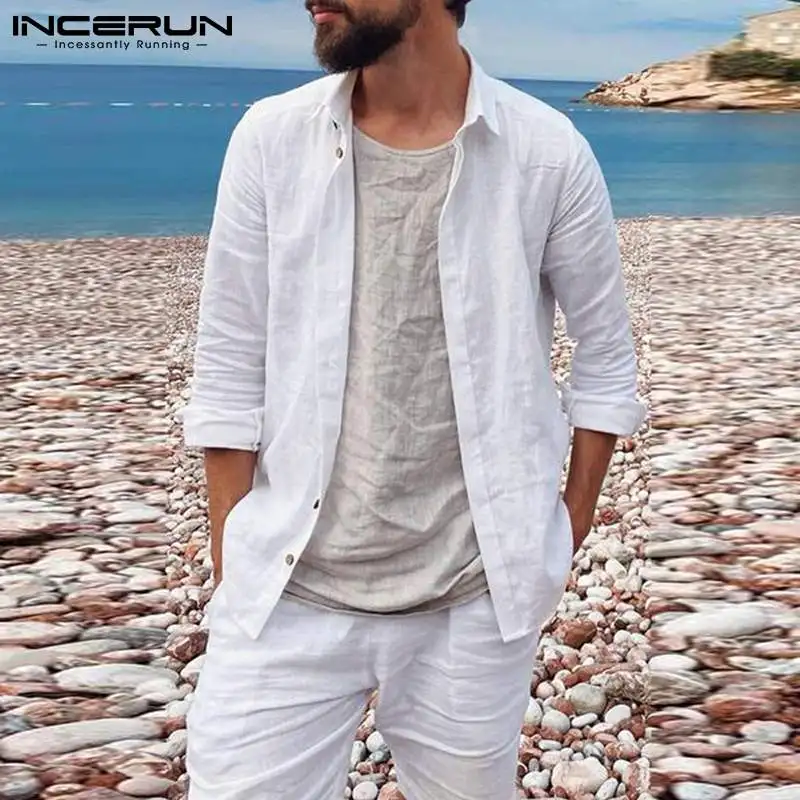 Мужской Хлопковый комплект из 2 предметов, однотонная уличная одежда с отложным воротником, рубашка с длинными рукавами и пуговицами, шорты ...
Мужской Хлопковый комплект из 2 предметов, однотонная уличная одежда с отложным воротником, рубашка с длинными рукавами и пуговицами, шорты ...