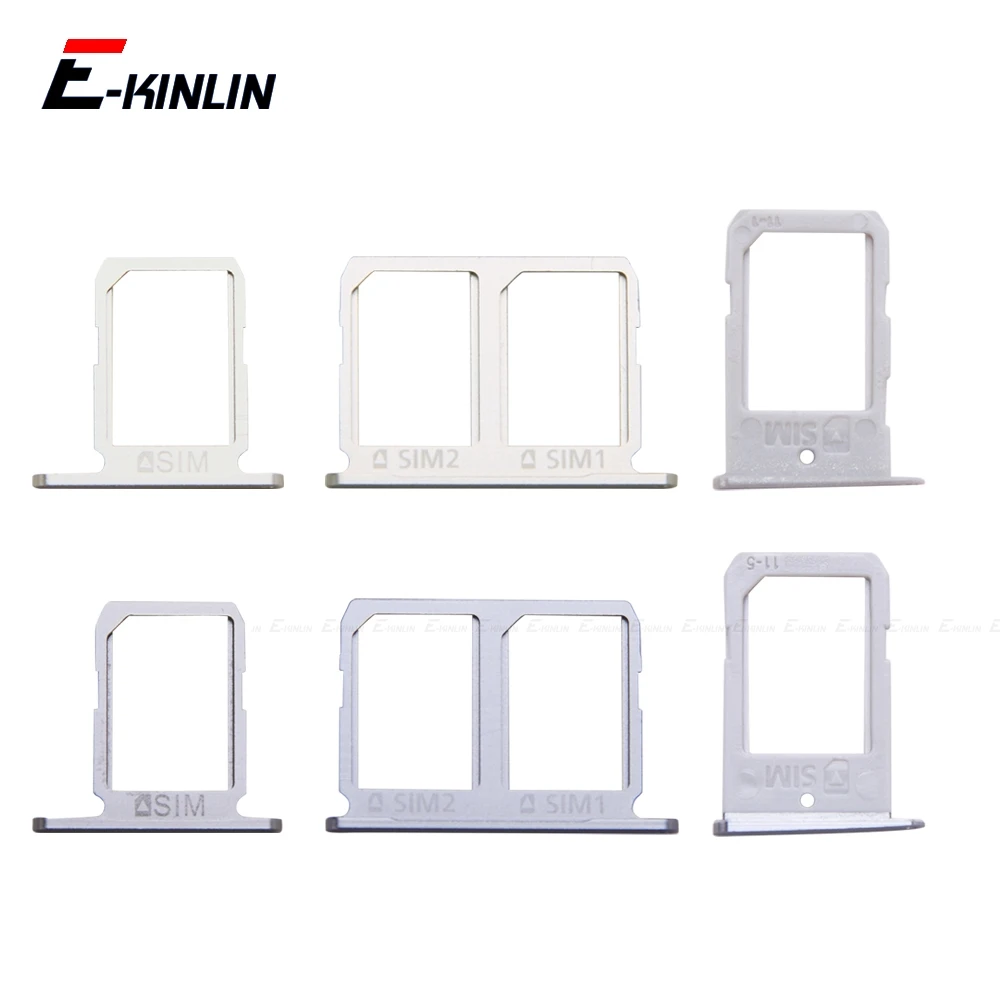 

Sim Micro SD Card Socket Holder Slot Tray Reader For Samsung Galaxy S6 Edge G920 G925 Adapter Container Connector Parts