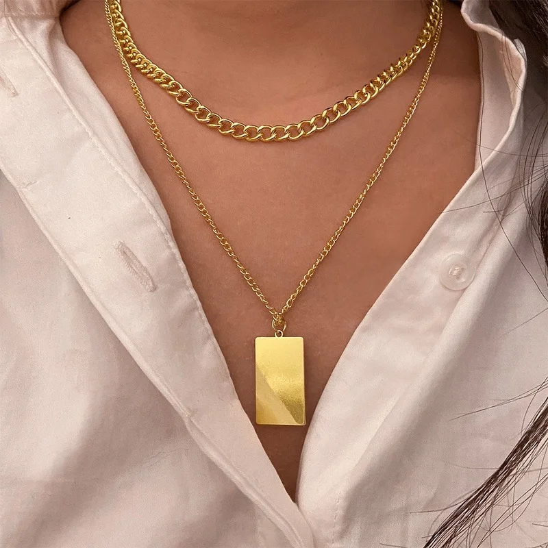 2021 Woman Necklace gold Jeweler gothic accessories Twin Multilayer Collarbone Necklace Necklace korean fashion collar joyero
2021 Woman Necklace gold Jeweler gothic accessories Twin Multilayer Collarbone Necklace Necklace korean fashion collar joyero
