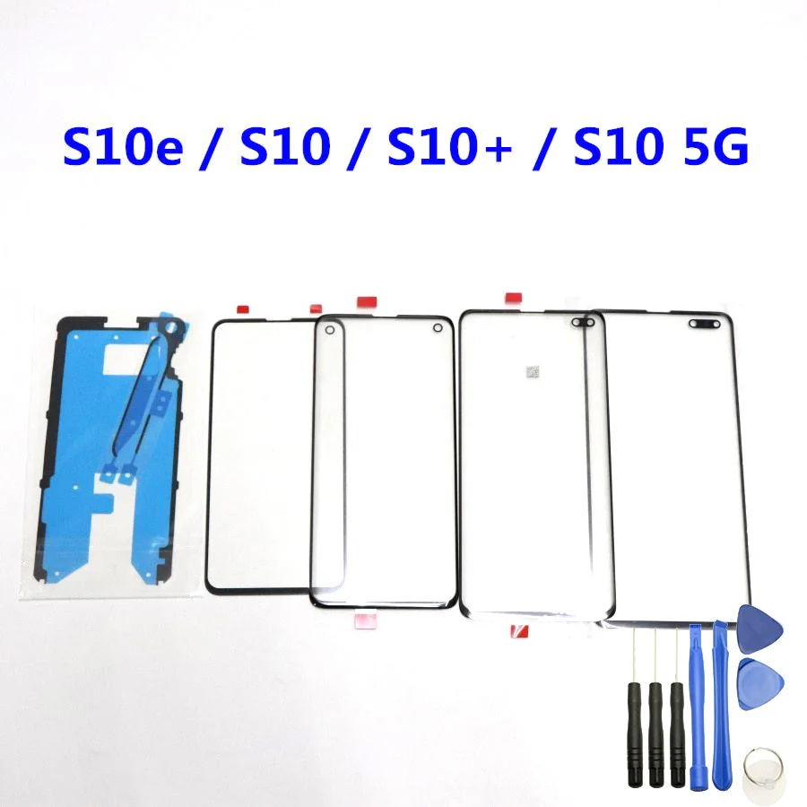 Внешнее стекло сенсорного экрана для Samsung Galaxy S10 S10e S10Plus S9 S8 Plus Note 8 9 10 переднее +