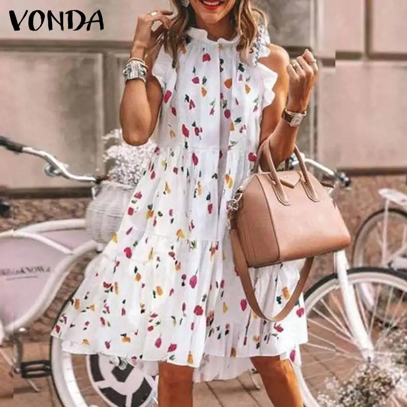VONDA Bohemian Women Floral Print Dress 2021 Vintage Stand Collar Ruffled Party Mini Dress Casual Vestido Summer Sundress Robe
VONDA Bohemian Women Floral Print Dress 2021 Vintage Stand Collar Ruffled Party Mini Dress Casual Vestido Summer Sundress Robe