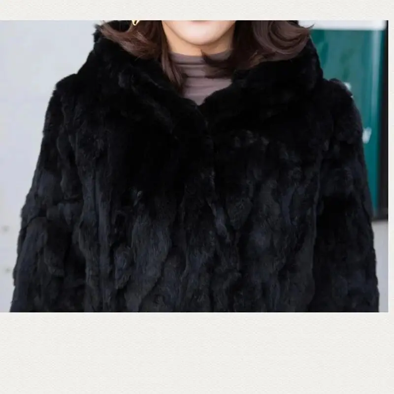 Natural Rex Rabbit Fur Winter Woman Coats Long 2019 Fashion Genuine Fur Coats Women Real Rex Rabbit Fur Coat Warm M-5XL 
Natural Rex Rabbit Fur Winter Woman Coats Long 2019 Fashion Genuine Fur Coats Women Real Rex Rabbit Fur Coat Warm M-5XL