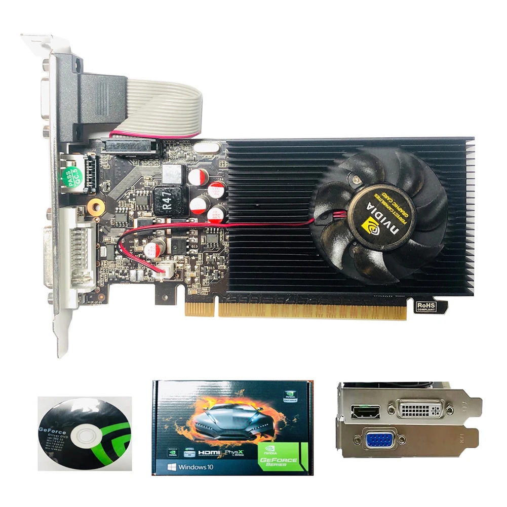 Видеокарта GT730 4G DDR3 для настольного компьютера, графическая карта для ПК PCI-E 2,0, видеокарта HDMI-совместимая с портом VGA + DVI, аксессуары GDDR3 бит
Видеокарта GT730 4G DDR3 для настольного компьютера, графическая карта для ПК PCI-E 2,0, видеокарта HDMI-совместимая с портом VGA + DVI, аксессуары GDDR3 бит