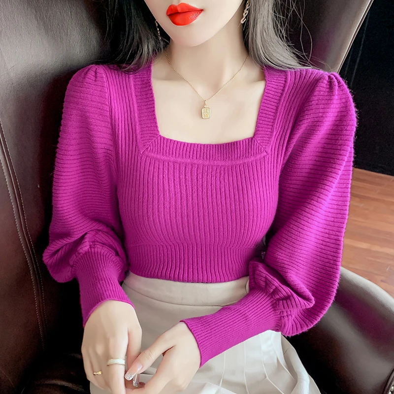 Purple Black Korean Style Fashion Pullovers For Women'S Ladies Autumn Winter 2021 Clothing Sweater Tops Blouse Female Coat
Purple Black Korean Style Fashion Pullovers For Women'S Ladies Autumn Winter 2021 Clothing Sweater Tops Blouse Female Coat