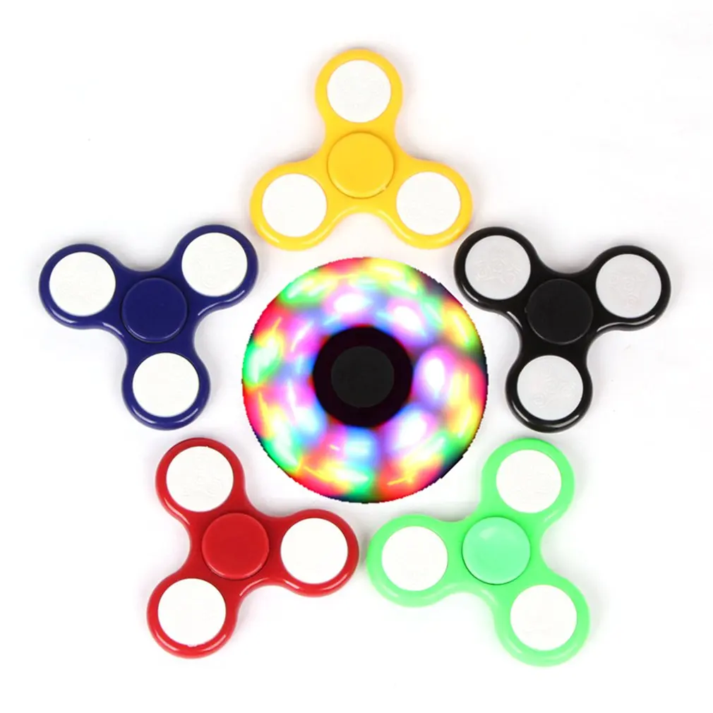 

Flashing LED Fidget Spinner Tri-Spinner Hand Spinner Finger Spinner Toy Color Stress Reducer For Anxiety And Stress Relief
