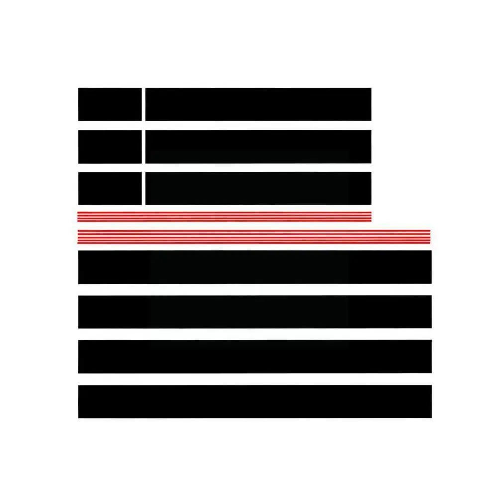 Fashion WRC Stripe Car Stickers Black+Red Vinyl Racing For Car Covers Decoration Decal Hood Head Head Sports Sticker Car C7V2
Fashion WRC Stripe Car Stickers Black+Red Vinyl Racing For Car Covers Decoration Decal Hood Head Head Sports Sticker Car C7V2