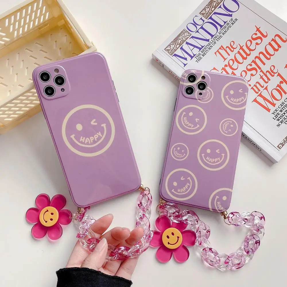 Sun flower Smiling Face Chain For iPhone 11 Pro MAX XR XS 7Plus Case Mobile Phone Accessories for iPhone 12 Mini Protector Cover
Sun flower Smiling Face Chain For iPhone 11 Pro MAX XR XS 7Plus Case Mobile Phone Accessories for iPhone 12 Mini Protector Cover