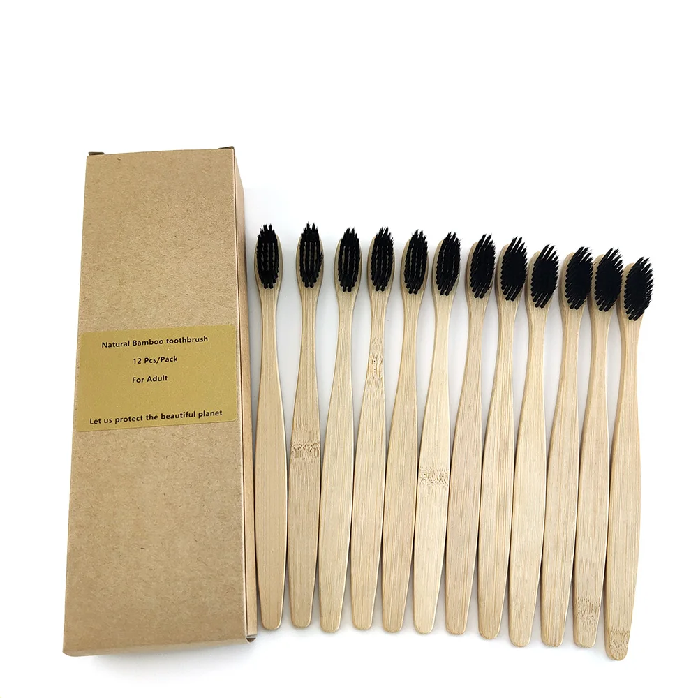 12 pcs Bamboo Charcoal Toothbrush Soft Bristles Teethbrush Eco Friendly Oral Care Natural Tooth Brush For Adults
12 pcs Bamboo Charcoal Toothbrush Soft Bristles Teethbrush Eco Friendly Oral Care Natural Tooth Brush For Adults