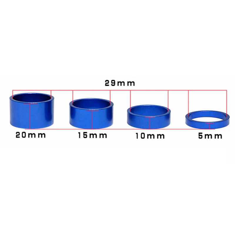 4Pcs/Set 5/10/15/20mm Aluminum Alloy Headset Stem Spacer MTB 28.6mm Fork Washer Cap for Road Bike Cycling
4Pcs/Set 5/10/15/20mm Aluminum Alloy Headset Stem Spacer MTB 28.6mm Fork Washer Cap for Road Bike Cycling