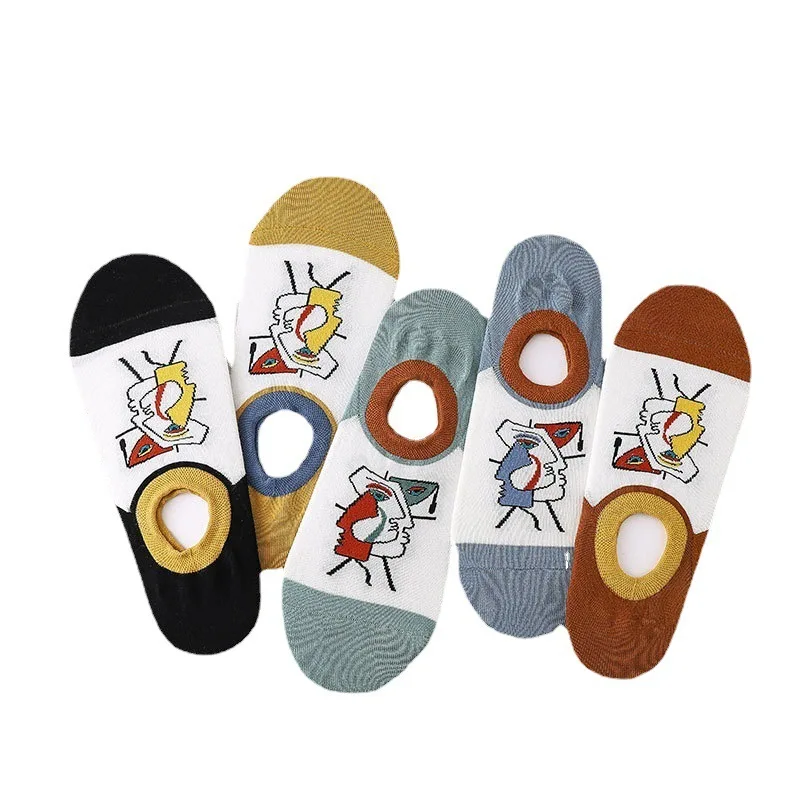 Men's Socks Women Anti-falling Heel Silicone Invisible Socks With Print Anime Shallow Mouth Cartoon For Man Gift
Men's Socks Women Anti-falling Heel Silicone Invisible Socks With Print Anime Shallow Mouth Cartoon For Man Gift