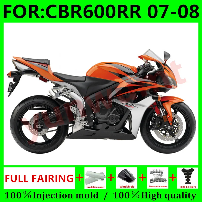 New ABS Motorcycle full Fairings Kit for HONDA CBR600RR F5 2007 2008 CBR600 RR CBR 600RR 07 08 Bodywork fairing set black orange
New ABS Motorcycle full Fairings Kit for HONDA CBR600RR F5 2007 2008 CBR600 RR CBR 600RR 07 08 Bodywork fairing set black orange