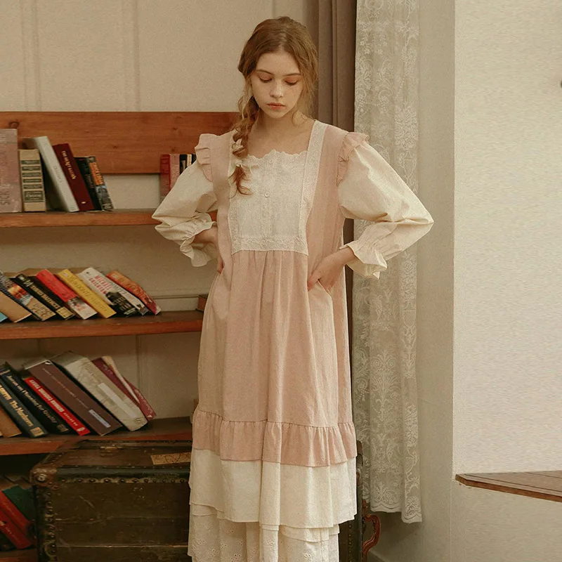 Hanxiuju Vintage Delicate Embroidery Cotton Sleepwear For Ladies Spring Autumn Loose Nightgwns Holiday Night Dress
Hanxiuju Vintage Delicate Embroidery Cotton Sleepwear For Ladies Spring Autumn Loose Nightgwns Holiday Night Dress