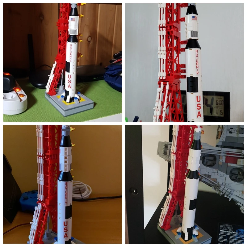 Купон MOC Space Saturn V Carrier Rocket купон на $2 425 шт. игрушки для детей подарки | Игрушки и