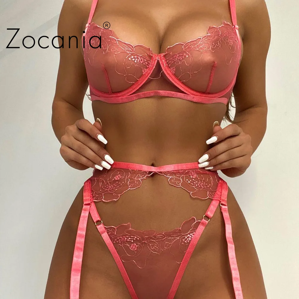 Комплект женского нижнего белья, кружевное, розовое, экзотическое, с поясом, 2021 
Комплект женского нижнего белья, кружевное, розовое, экзотическое, с поясом, 2021