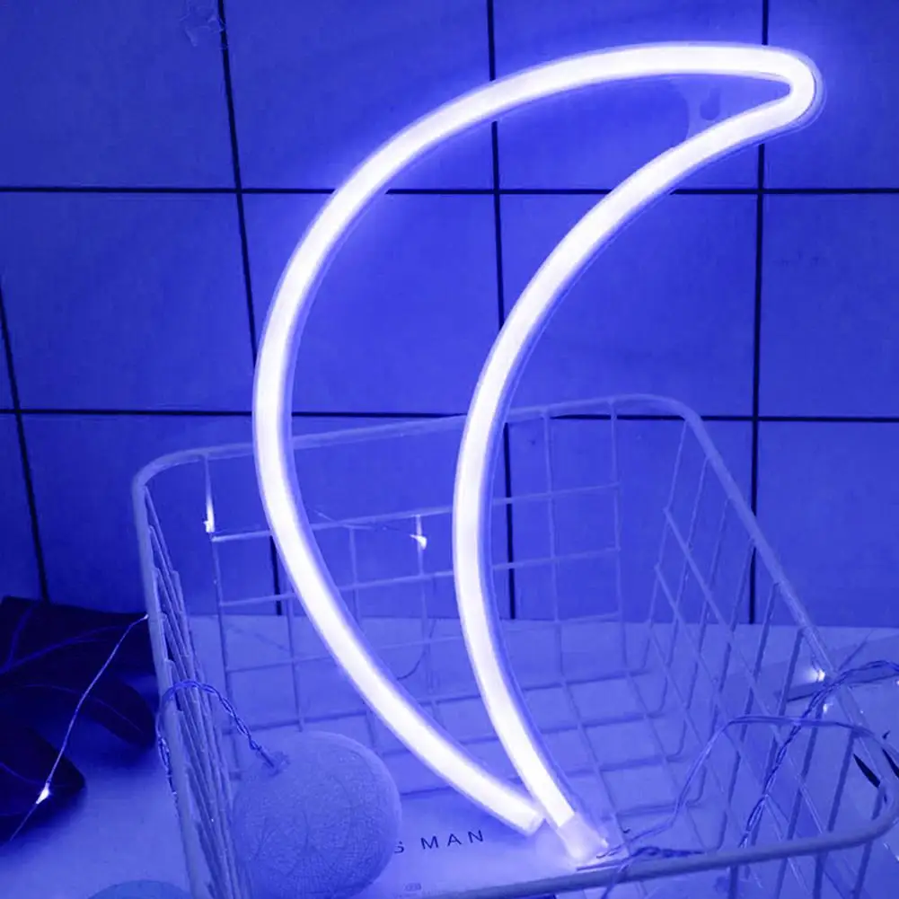 Neon Sign Latex Tube Night Light LED Moon Shape Battery Box Moon Neon Sign For Children's Room Party Home Bar Gift Decoration
Neon Sign Latex Tube Night Light LED Moon Shape Battery Box Moon Neon Sign For Children's Room Party Home Bar Gift Decoration