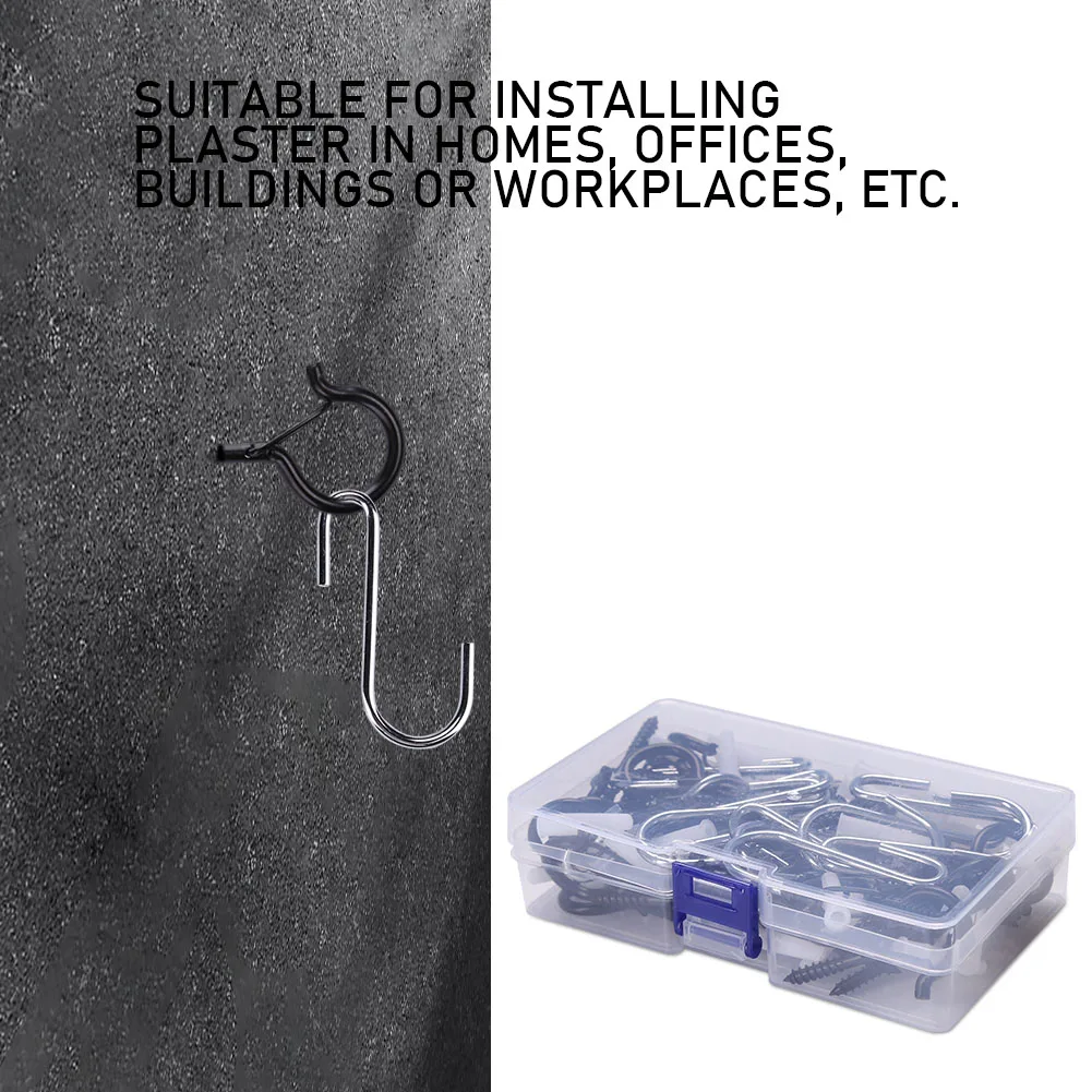 90pcs S Hanger Screw Hooks Set with Expansion Tube Sleeves Hanger Screw Hook for Hanging String Light Flower Pot
90pcs S Hanger Screw Hooks Set with Expansion Tube Sleeves Hanger Screw Hook for Hanging String Light Flower Pot