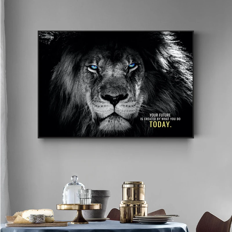 Lion Letter Inspirational Words Canvas Painting Animal Motivational Quote Poster Black and White Interior Wall Decor Art Picture
Lion Letter Inspirational Words Canvas Painting Animal Motivational Quote Poster Black and White Interior Wall Decor Art Picture