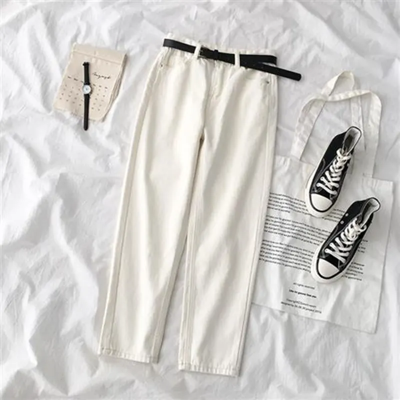 Jeans Korean Spring Autumn Clothing Streetwear High Waisted Denim Trousers Girl Loose Casual Straight Pants For Women With Belt
Jeans Korean Spring Autumn Clothing Streetwear High Waisted Denim Trousers Girl Loose Casual Straight Pants For Women With Belt