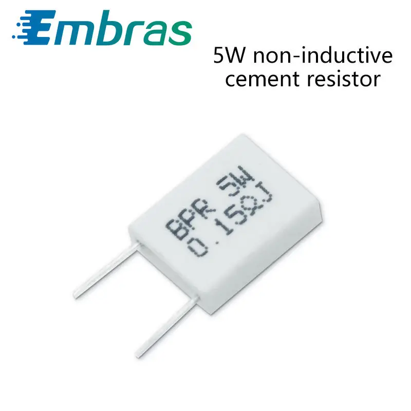 

5W Non-inductive Cement Resistor 0.01 0.015 0.022 0.03 0.05 0.1 0.2 0.22 0.33 0.5 Ohm Resistor 10Pcs