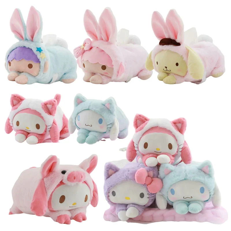 32cm Kawaii Cartoon Anime Prone Pose My Melody Cinnamoroll KTcat Purin Dog Plush Toys Cute Rabbit Pig Cat Series Dolls Kids Gift
32cm Kawaii Cartoon Anime Prone Pose My Melody Cinnamoroll KTcat Purin Dog Plush Toys Cute Rabbit Pig Cat Series Dolls Kids Gift