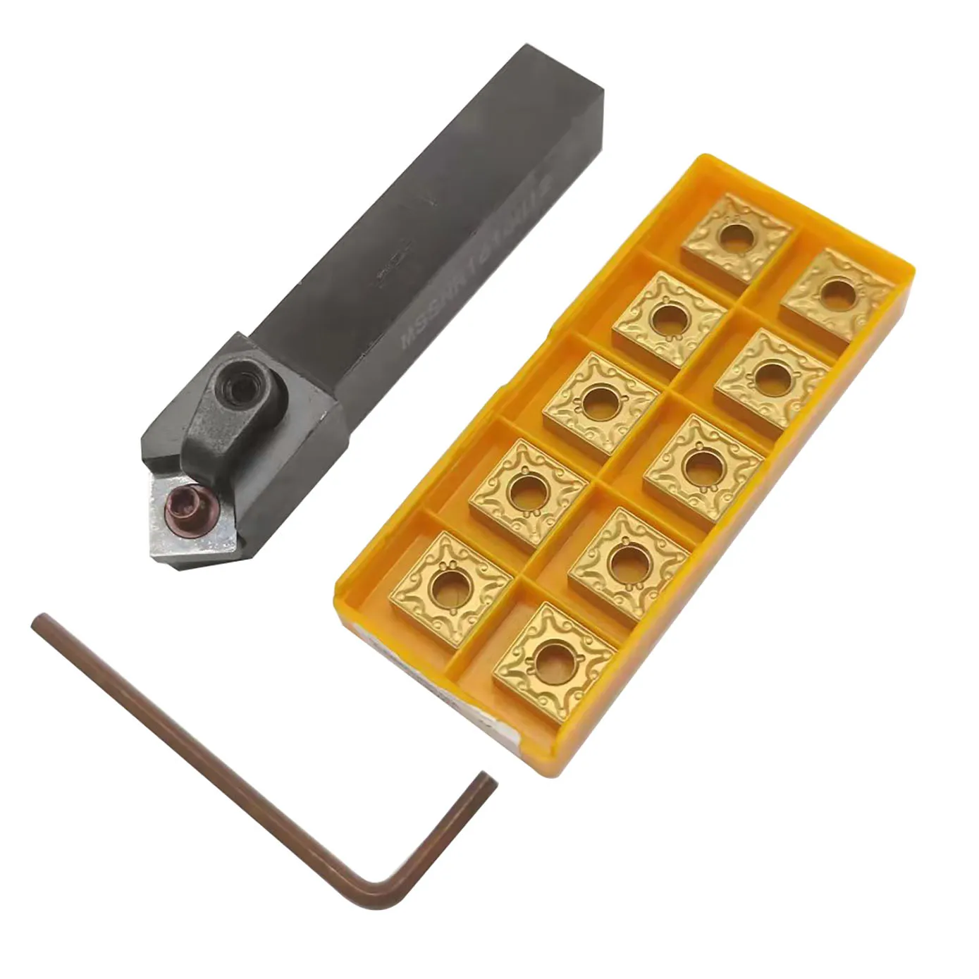 SNMG120404 SNMG431 10pcs Carbide indexable Turning Insert with 5/8 MSSNR1616H12 Lathe Turning Tool Holder for Steel
SNMG120404 SNMG431 10pcs Carbide indexable Turning Insert with 5/8 MSSNR1616H12 Lathe Turning Tool Holder for Steel