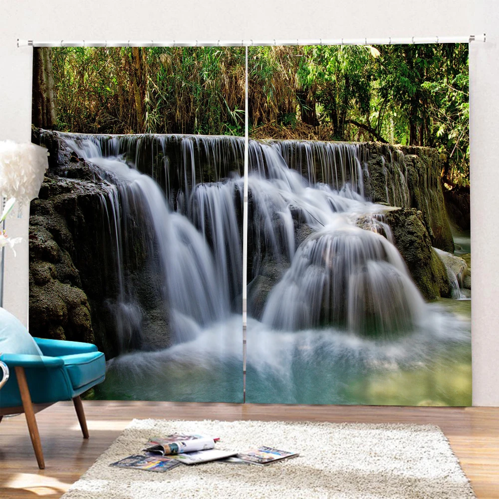 Waterfall Curtains Deep Forest and Waterfall Autumn Fall Seasonal Forest Print Living Room Bedroom Window Drapes Turquoise
Waterfall Curtains Deep Forest and Waterfall Autumn Fall Seasonal Forest Print Living Room Bedroom Window Drapes Turquoise