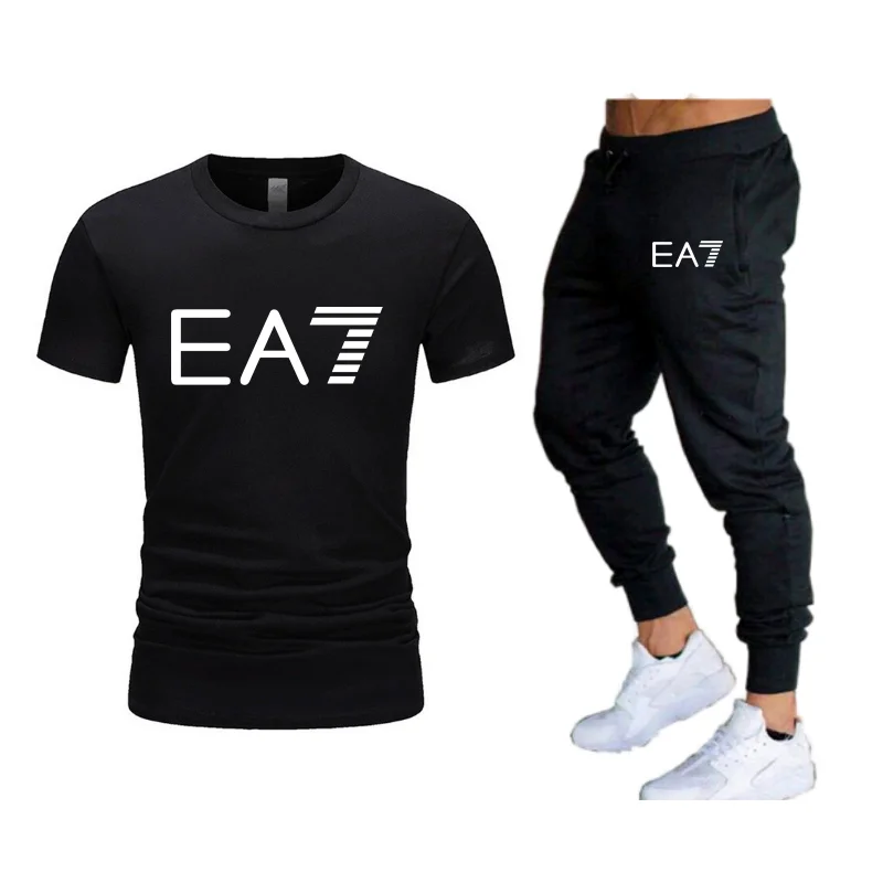 2021 Men's Casual Tracksuit Summer Clothes Sportswear Two Piece Set T Shirt Brand Track Clothing Male Sweatsuit Sports Suits
2021 Men's Casual Tracksuit Summer Clothes Sportswear Two Piece Set T Shirt Brand Track Clothing Male Sweatsuit Sports Suits