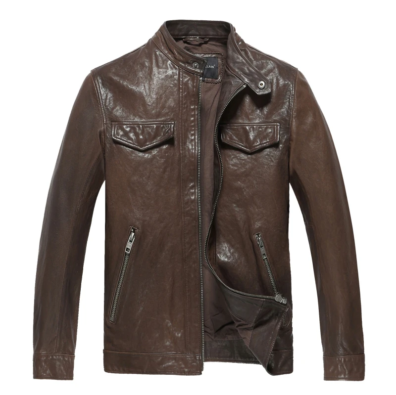 Men's 100% 2020 Real Sheepskin Coat Genuine Leather Men Vintage Biker Jacket Slim Fit 1511 KJ4544
Men's 100% 2020 Real Sheepskin Coat Genuine Leather Men Vintage Biker Jacket Slim Fit 1511 KJ4544