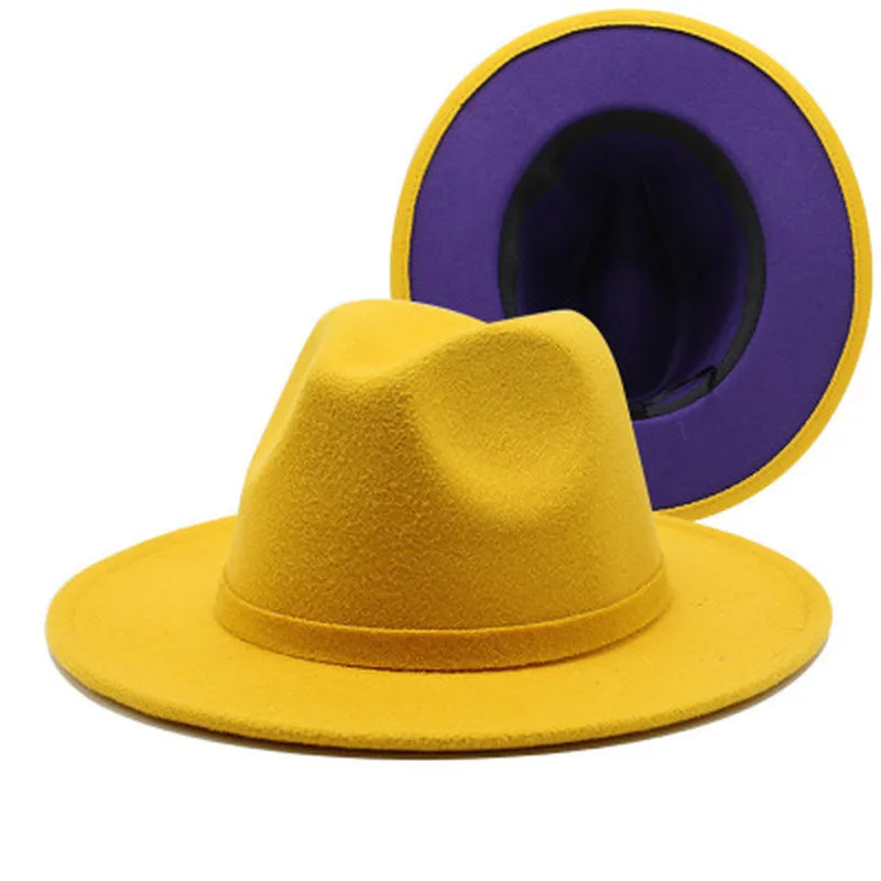 winter hats women men solid color with band two different color inside fedora hats felted wide brim simple white black women hat
winter hats women men solid color with band two different color inside fedora hats felted wide brim simple white black women hat