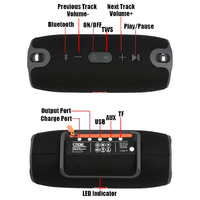 40W TWS Bluetooth Speaker Waterproof Portable Outdoor Mini Column Super bass Music Player Subwoofer Boombox caixa de som radio
40W TWS Bluetooth Speaker Waterproof Portable Outdoor Mini Column Super bass Music Player Subwoofer Boombox caixa de som radio