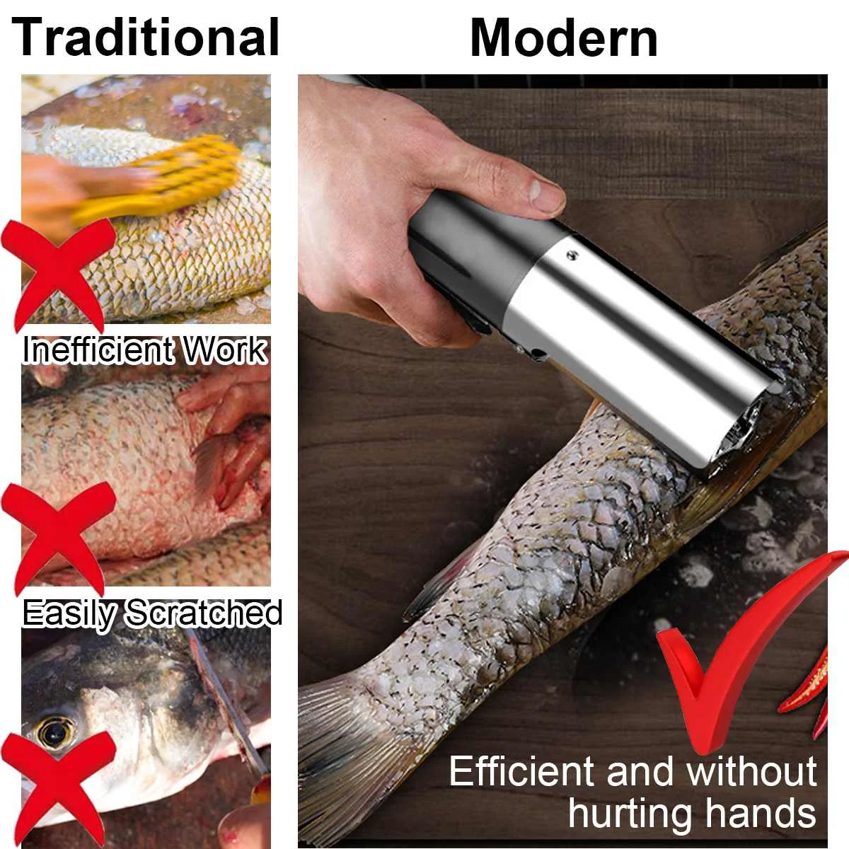 125W 7500RMP Portable Charging Cordless Electric Fish Scaler Fish Scale Scraper Fish Remover Cleaner Scraper Seafood Tools
125W 7500RMP Portable Charging Cordless Electric Fish Scaler Fish Scale Scraper Fish Remover Cleaner Scraper Seafood Tools
