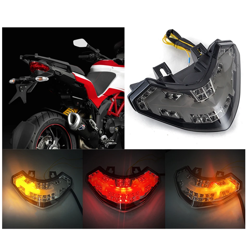 Motorcycle Rear Brake Turn Signal Lamp Tail Light Integrated LED Taillight For Ducati 1200 Multistrada 1200S 2010-2012 2013 2014 
Motorcycle Rear Brake Turn Signal Lamp Tail Light Integrated LED Taillight For Ducati 1200 Multistrada 1200S 2010-2012 2013 2014