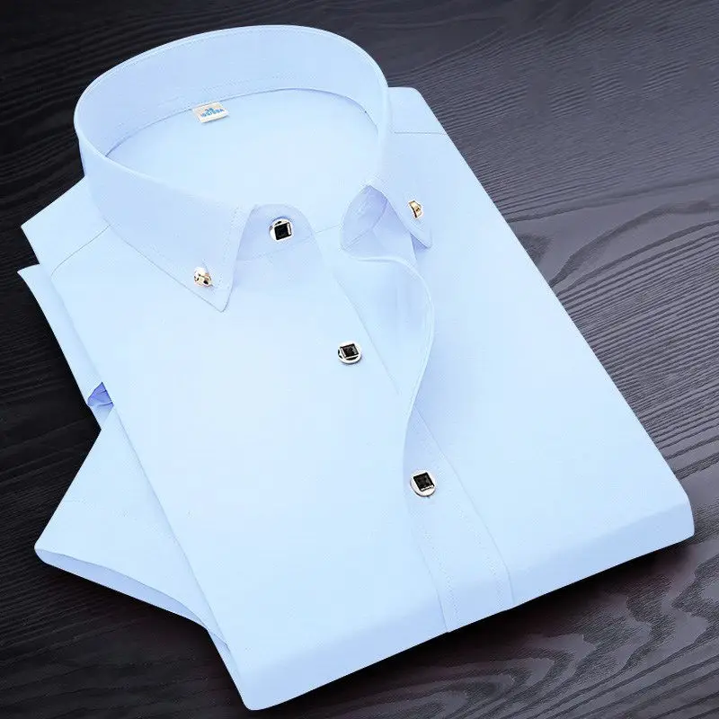 High quality non-ironed men's dress shirt short sleeve new solid men's wear business shirt long sleeve shirt
High quality non-ironed men's dress shirt short sleeve new solid men's wear business shirt long sleeve shirt