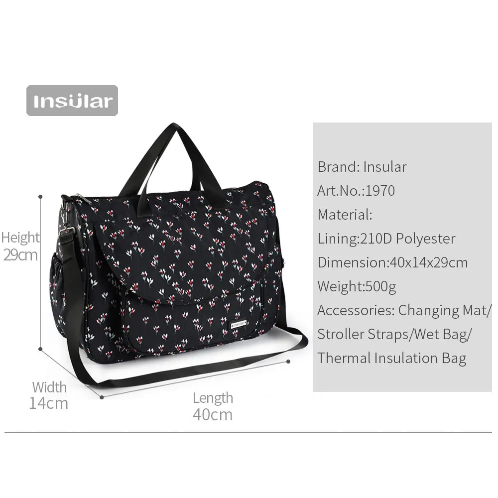Black Diaper Bag Fashion Waterproof Multi-functional Baby Nappy Bag Messenger Nursing Changing Bag for Baby Care Storage Bag
Black Diaper Bag Fashion Waterproof Multi-functional Baby Nappy Bag Messenger Nursing Changing Bag for Baby Care Storage Bag